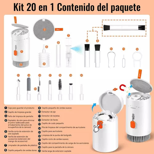 KIT DE LIMPIEZA 20 EN 1 MULTIUSO